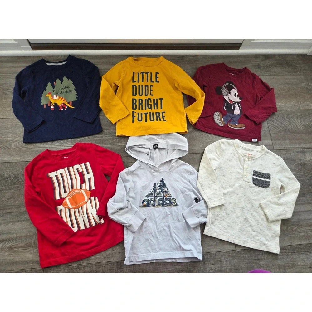 Toddler boy‎ mixed brand long sleeve tee lot 2t